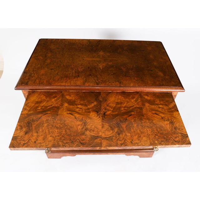 Brown Vintage Burr Walnut Bedside Tables, Set of 2 For Sale - Image 8 of 18