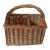 Antique French basket caddy for carrying six bottles of wine. The interior nicely divided with basketweave. Measures 14...