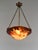 Galle French Art Deco Cameo Glass Bowl Pendant Light 1920s For Sale - Image 6 of 15