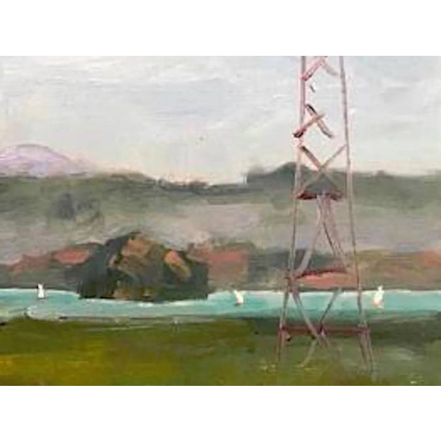 Historic Places Collection — San Quentin Prison Plein‑Air Landscape (Original Oil on Masonite, 8″×12″) For Sale In Reno/Lake Tahoe - Image 6 of 10