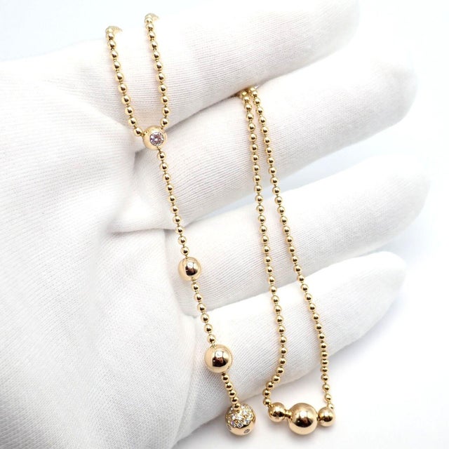 Contemporary Cartier Draperie de Decollate 18k Yellow Gold Diamond Necklace For Sale - Image 3 of 9