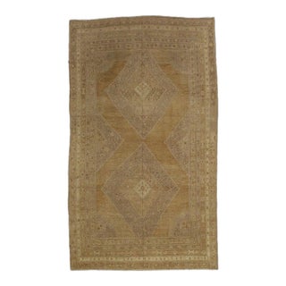 19th Century Zabihi Collection Khotan Gold Geometric Gallery Size Rug - 8'6" x 15' For Sale