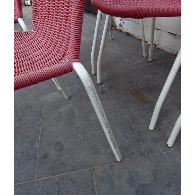 Vintage Italian Chairs in Orange, 1950s, Set of 6 For Sale - Image 9 of 18