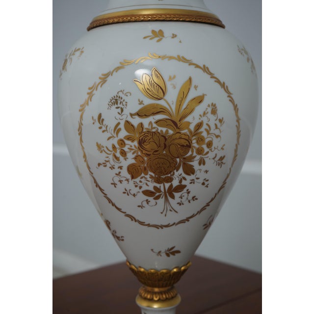 Pair Limoge Porcelain Urn Large Table Lamps For Sale In Philadelphia - Image 6 of 11