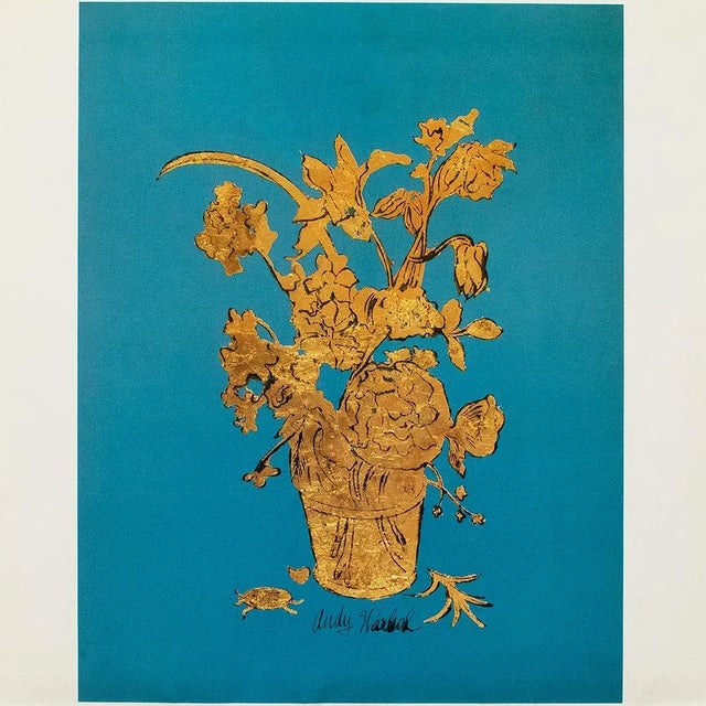 Cerulean The Andy Warhol Foundation After Andy Warhol "Untitled (Gold Potted Flowers)", Full-Color Print For Sale - Image 8 of 9