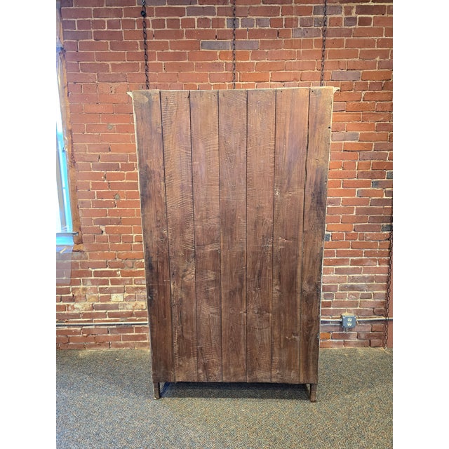 Rustic Solid Wood Display Cabinet For Sale In Boston - Image 6 of 6