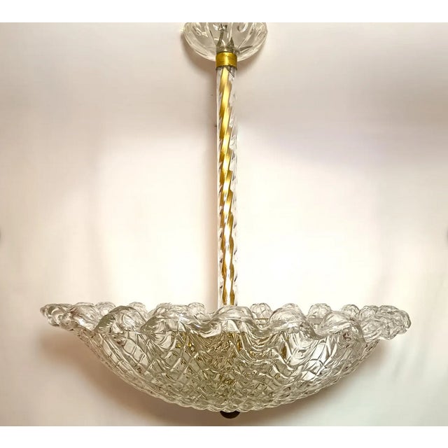 Murano Glass Pendant Light from Barovier & Toso, 1930s For Sale - Image 7 of 10