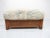 1980s Vintage Wicker and Upholstered Pillow Top Ottoman For Sale - Image 5 of 9