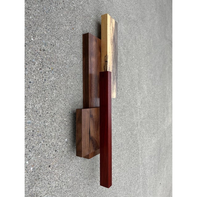 Transitional Wood Wall Sculpture For Sale - Image 4 of 8