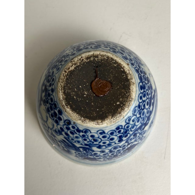Antique Chinese Blue and White Jardiniere For Sale - Image 4 of 4
