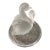 Late 20th Century Lalique France Deux Cygnes Frosted Crystal Two Swans Ring Dish Trinket Tray For Sale