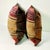 1980s Vintage Boho Chic Southwestern Ralph Lauren Jewel Tone Cut Striped Chenille Decorative Pillows - A Pair For Sale - Image 9 of 13