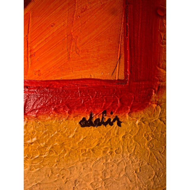 Contemporary Abstract Textured Mixed Media Painting on Canvas For Sale - Image 3 of 7