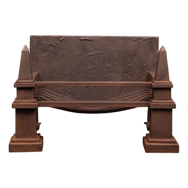 Wrought and Cast-Iron Fire Basket, 1900 For Sale