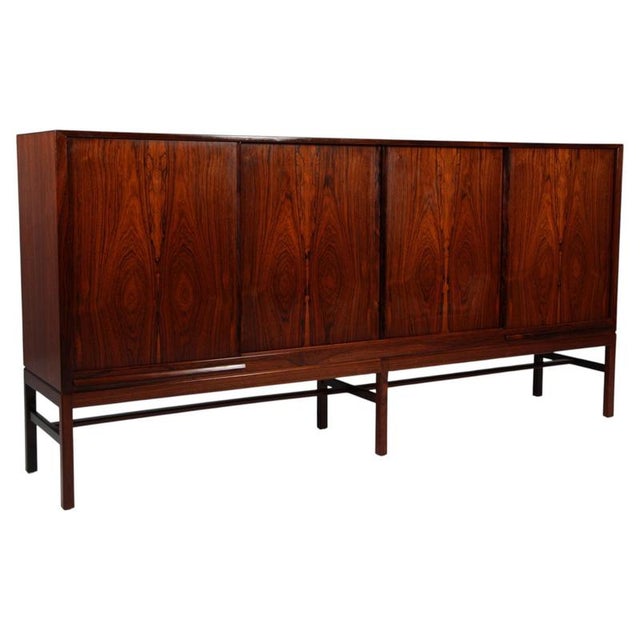 Brown Large Sideboard attributed to Kurt Østervig for K. P. Møbler, Denmark, 1960s For Sale - Image 8 of 8