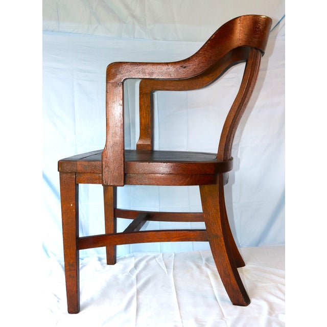 Wood 1910s Antique B. L. Marble Chair Company Oak Library/Office Chair For Sale - Image 7 of 12