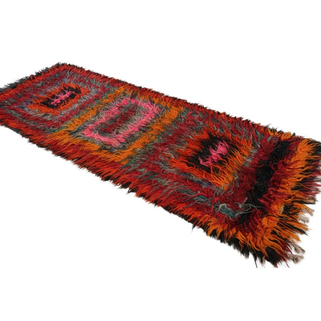 Rug & Kilim Vintage Tulu Runner Rug With Colorful Geometric Patterns, From Rug & Kilim For Sale - Image 4 of 7