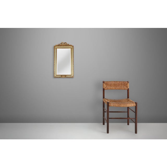 Vintage French Baroque Rococo Style Gold Leaf Decorated Mirror, 1950s For Sale - Image 4 of 12