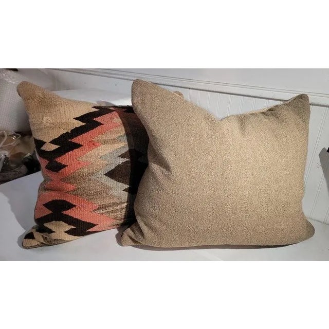 19Thc Early Hand Woven Eye Dazzler Pillows -Pair For Sale In Los Angeles - Image 6 of 6