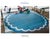Not Yet Made - Made To Order Handmade Cotton Round Scalloped Rug, Sky Blue, Cream and Royal Blue Border Dhurrie-12' Round For Sale - Image 5 of 10