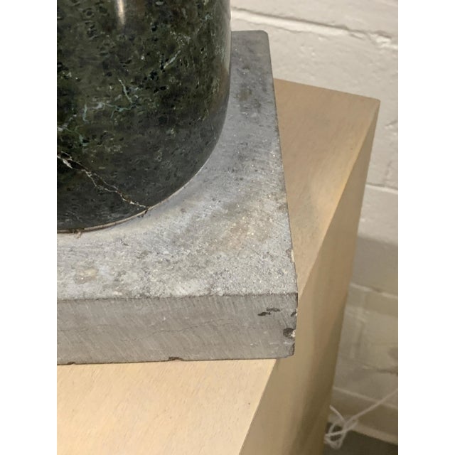 Dark Green 1957 Green Marble Sculpture Stanley Lewis For Sale - Image 8 of 12