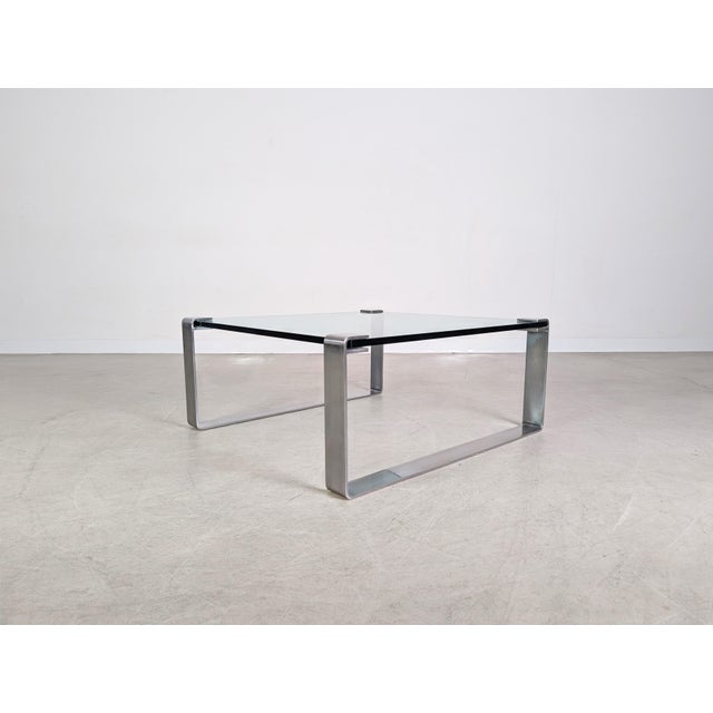 Square Glass Model 1022 Coffee Table Table by Peter Draenert For Sale - Image 5 of 11