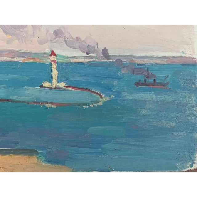 Antique Seascape Oil Painting by Ukrainian Artist Sokolovsky (1970s) 25-34 For Sale - Image 6 of 6