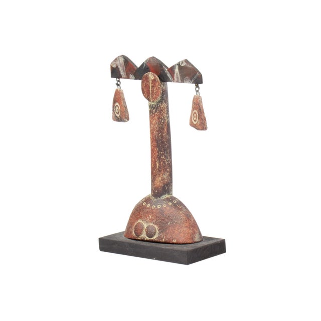A studio pottery sculpture, titled "Princess and Earrings," by English artist John Maltby (1936-2020). This abstracted...