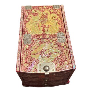 Late 20th Century Beautiful Mother of Pearl Laquer Jewel Box For Sale