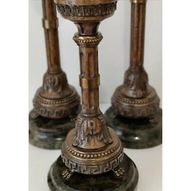 For your consideration . . . This is a fabulous set of three vintage Maitland-Smith ornate Candle Holders. These amazing...