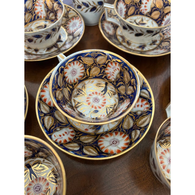 19th Century English Porcelain Dessert Service Cobalt- 27 Pieces For Sale - Image 4 of 11