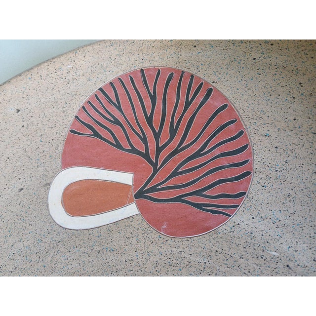 Postmodern Large Ceramic Plate from Duilio Jimenez, 1970s For Sale - Image 3 of 12