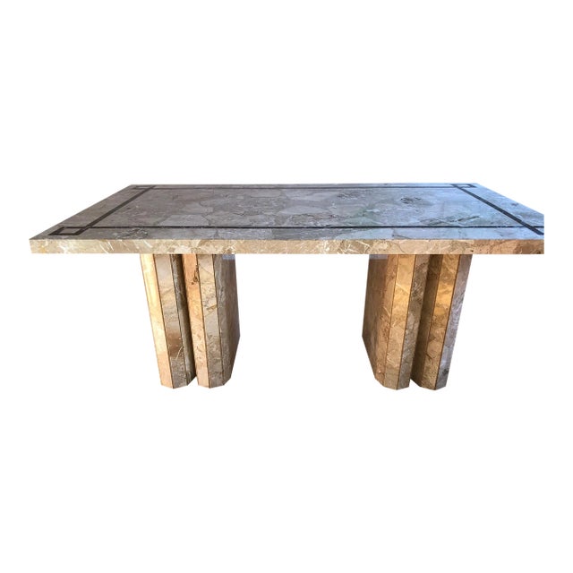 1970s Postmodern Vintage Marble Dining Table For Sale