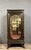 Oval Renaissance-style mirrored wardrobe in solid walnut, circa 1850 Cornice and sides with carved decoration Animal-...