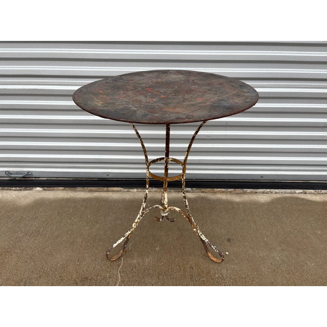 1920s French Wrought Iron Bistro Table or Garden Table For Sale - Image 4 of 12