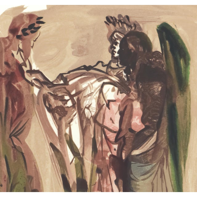 Abstract 1963 Dalí Divine Comedy Engraving Purgatoire Chant 11 "Les Orgueilleux" (The Supurb) For Sale - Image 3 of 8