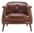 Chestnut Leather Gum Drop Chair For Sale
