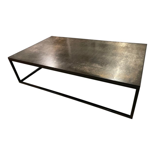 Restoration Hardware Metal Parquet Coffee Table Chairish
