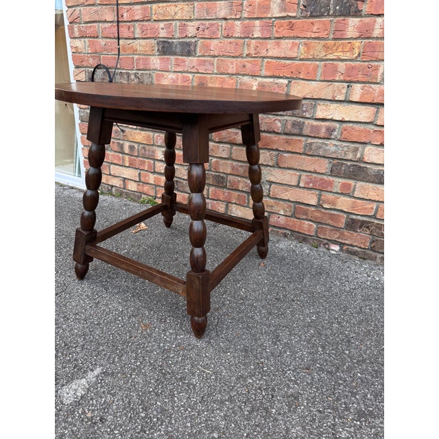 English Antique English Round Side Table For Sale - Image 3 of 10