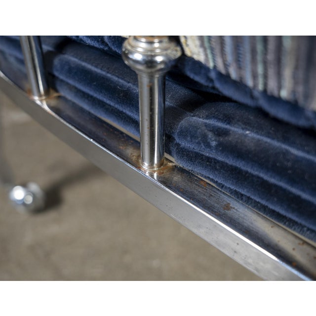Late 20th Century Pair of Chrome Barrel Lounge Chairs For Sale - Image 12 of 14