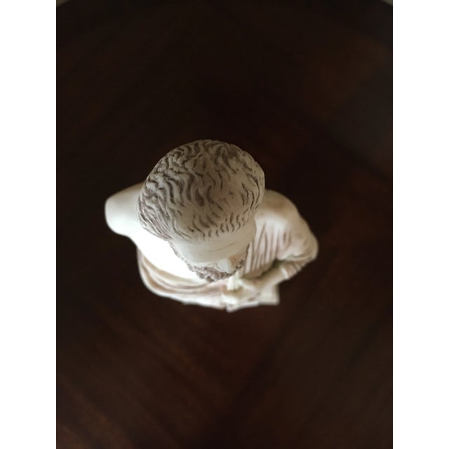 Alabaster 1960s Vintage Hippocrates Statue For Sale - Image 8 of 13