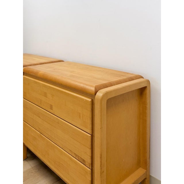 Custom Oak 6-Drawer Dresser Butcher Block Top Vintage Handcrafted Bedroom Piece For Sale - Image 4 of 15