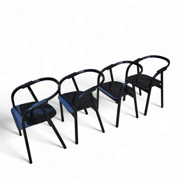Otto Chairs by Werther Toffoloni for Ibis, 1981, Set of 4 For Sale - Image 10 of 18