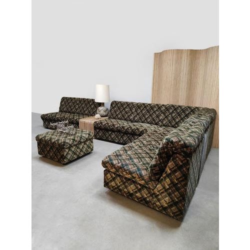 Vintage Checkered Modular Sofa, 1970s For Sale - Image 6 of 10