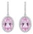 Natural Kunzite 19cts & Diamond 0.75cts Earring in 14k Gold For Sale