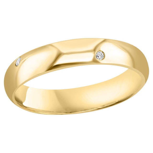 6 Flush Set Bezel Diamond Eternity Wedding Band in 18 Karat Yellow Gold For Sale - Image 15 of 18