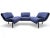 Mid-Century Modern Mid Century Modern Blue Three Seat Veranda Sofa by Vico Magistretti for Cassina For Sale - Image 3 of 10