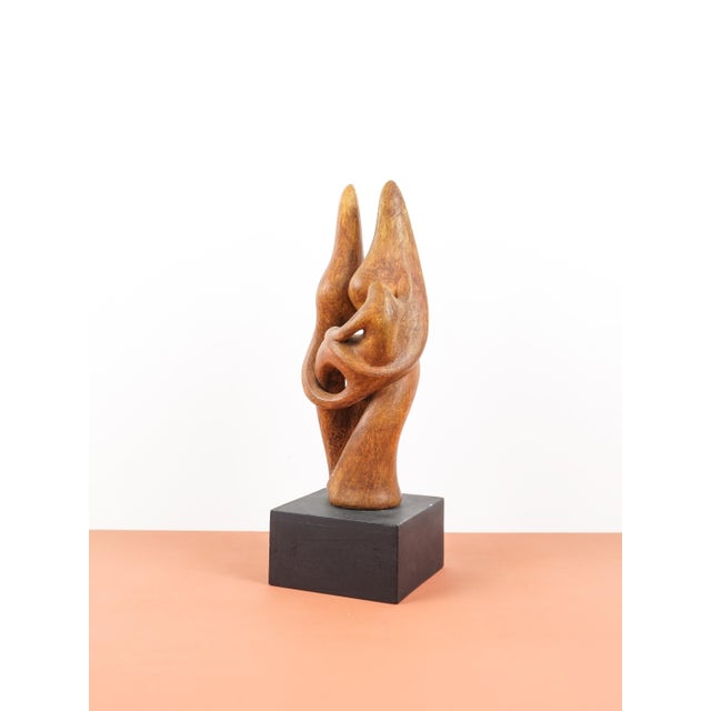 Dragoljub milosevic (1939 - 2019) standing couple france, circa 1970 plaster height: 41 cm base: 7.5 cm x 7.5 cm excellent...
