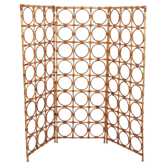 Vintage Spanish Bamboo Screen For Sale