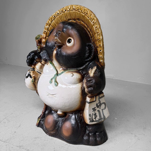 1960s Large Japanese Ceramic Tanuki, 1960s For Sale - Image 5 of 13